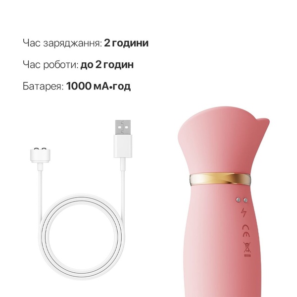 Пульсатор-вибратор с вакуумной стимуляцией клитора Zalo - ROSE Thruster Strawberry Pink SO6682 SO6682 фото