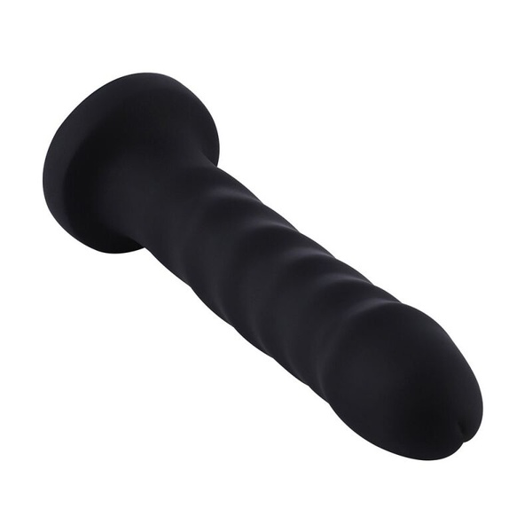 Силіконовий фалоімітатор для секс-машин Hismith 7.1″ Anal Dildo Black, система KlicLok , SO6201 SO6201 фото