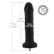 Силиконовый фаллоимитатор для секс-машин Hismith 7.1″ Anal Dildo Black, система KlicLok SO6201 SO6201 фото 6