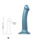 Насадка для страпона Strap-On-Me Mono Density Dildo Blue M, диам. 3,3см, однослойный силикон, гибкий SO3569 SO3569 фото 4