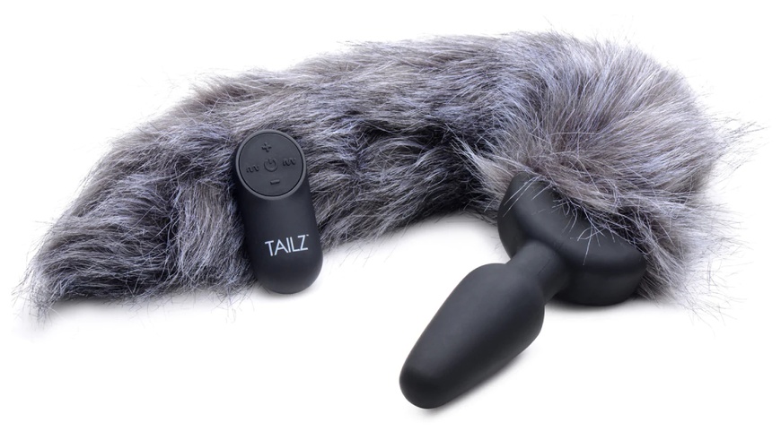 Анальная пробка хвостик с вибрацией Tailz Vibrating Anal Plug With Tail - Fox , XR33741