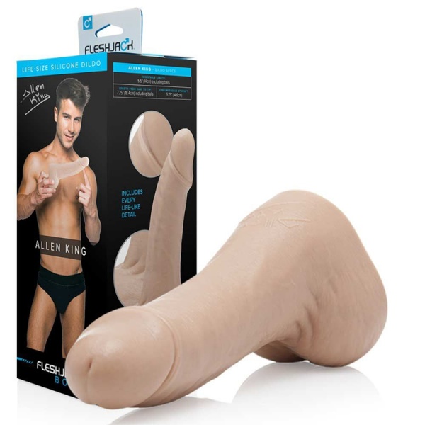 Фаллоимитатор с мошонкой реалистичный Fleshjack Boys ALLEN KING DILDO, телесный, 18 см х 4,5 см , FL22321