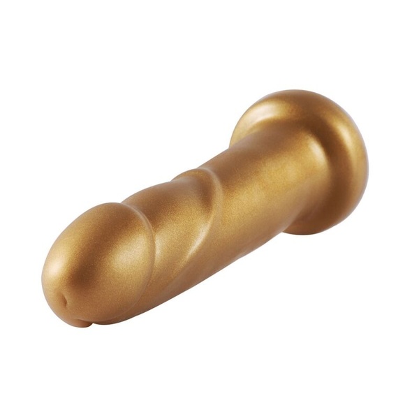 Золотий фалоімітатор Hismith 6.8″ Golden Silicone Dildo, система KlicLok , SO6202 SO6202 фото