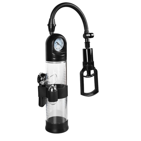 Вакуумная помпа с вибрацией Boss Series: Powerpump MASTER Vibrating - Black&Clear , BS60034