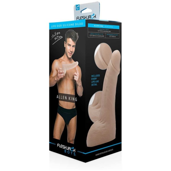 Фаллоимитатор с мошонкой реалистичный Fleshjack Boys ALLEN KING DILDO, телесный, 18 см х 4,5 см , FL22321