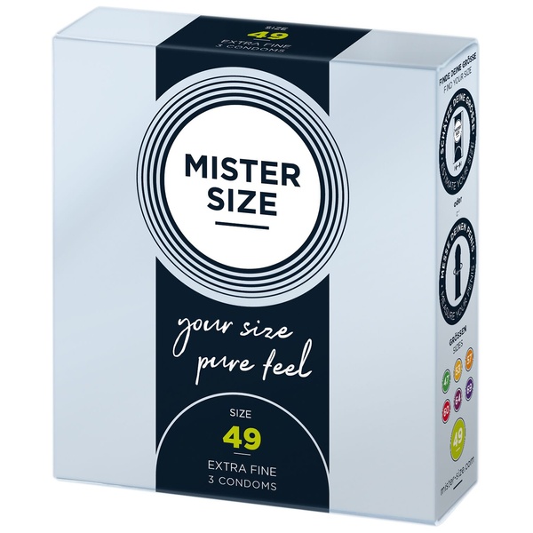 Презервативы Mister Size - pure feel - 49 (3 condoms), толщина 0,05 мм SO8033