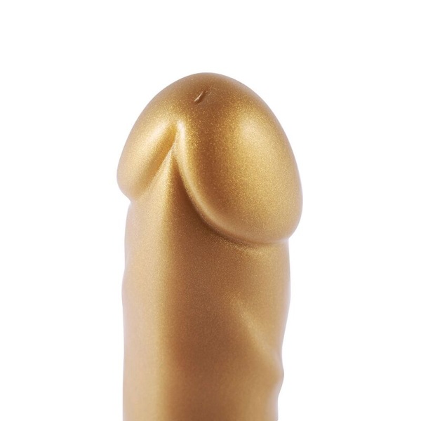 Золотий фалоімітатор Hismith 6.8″ Golden Silicone Dildo, система KlicLok , SO6202 SO6202 фото