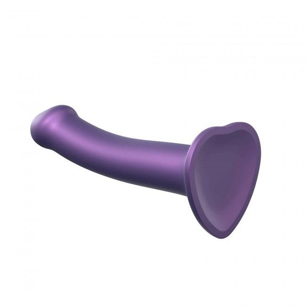 Насадка для страпону Strap-On-Me Mono Density Dildo Violet M, діам. 3,3 см, одношаровий силікон, гну , SO3570 SO3570 фото