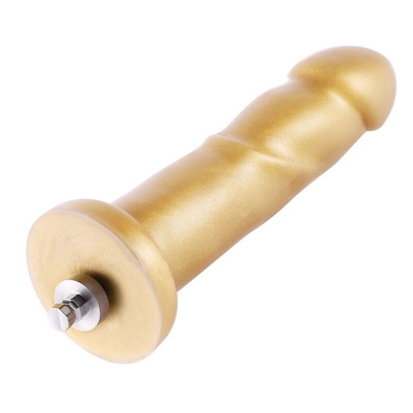 Золотий фалоімітатор Hismith 6.8″ Golden Silicone Dildo, система KlicLok , SO6202 SO6202 фото