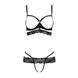 Комплект білизни Passion Exclusive SARIA SET OpenBra S/M, black, стрепи, відкритий ліф, стрінги Чорний, PS25002 PS25002 фото 5