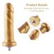 Золотий фалоімітатор Hismith 6.8″ Golden Silicone Dildo, система KlicLok , SO6202 SO6202 фото 2