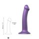 Насадка для страпону Strap-On-Me Mono Density Dildo Violet M, діам. 3,3 см, одношаровий силікон, гну , SO3570 SO3570 фото 3