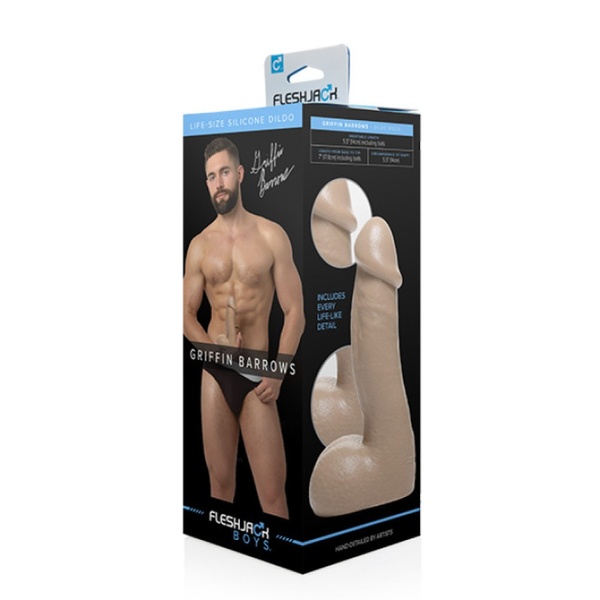 Фаллоимитатор с мошонкой реалистичный Fleshjack Boys Griffin Barrows Silicone Dildo (RP), телесный , FL12793