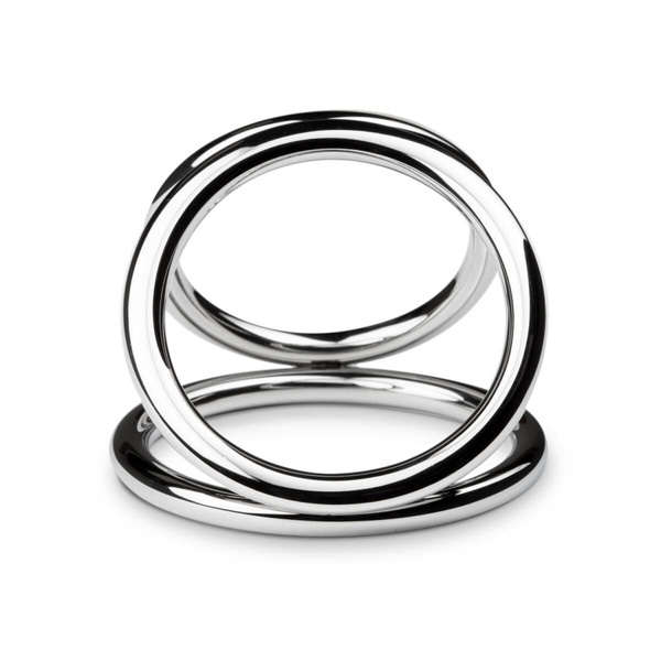 Тройное эрекционное кольцо Sinner Gear Unbendable — Triad Chamber Metal Cock and Ball Ring — Large SO4617 SO4617 фото