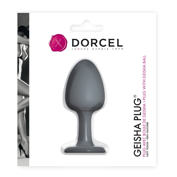 Анальная пробка Dorcel Geisha Plug с шариком внутри, создает вибрации, макс. диаметр 3,2см Черный MD0364 MD0364 фото