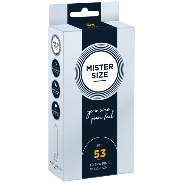 Презервативы Mister Size - pure feel - 53 (10 condoms), толщина 0,05 мм SO8044