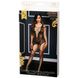 Сексуальный комбинезон с имитацией чулок Baci Fishnet Garter Catsuit Black , BACI76450