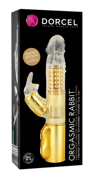 Вибратор-кролик Dorcel Orgasmic Rabbit Gold с жемчужным массажем Золотистый MD1090 MD1090 фото