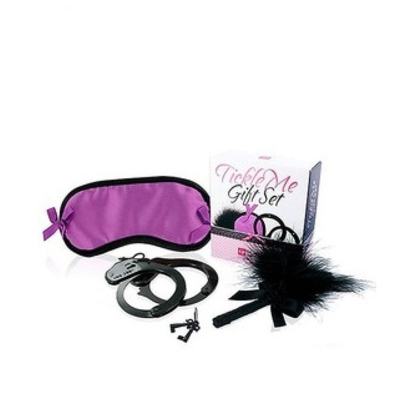 Набір фіолетовий Маска на очі, Наручники, Пір'їнка LOVERSPREMIUM-TEASE ME GIFT SET PURPLE , L22014