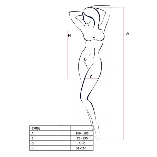 Бодистокинг Passion BS063 red, платье-сетка халтер Красный PBS063R PBS063R фото