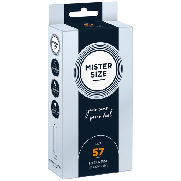 Презервативи Mister Size - pure feel - 57 (10 condoms), товщина 0,05 мм , SO8045