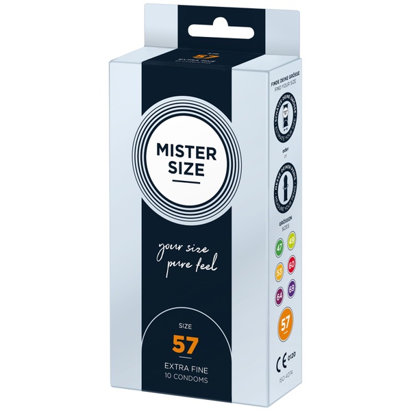 Презервативи Mister Size - pure feel - 57 (10 condoms), товщина 0,05 мм , SO8045