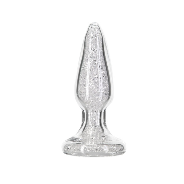 Стеклянная анальная пробка Pillow Talk Fancy Luxurious Glass Anal Plug, ⌀3,1см, вибропуля в подарок SO6833 SO6833 фото