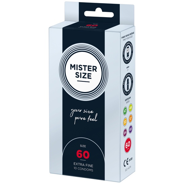 Презервативи Mister Size - pure feel - 60 (10 condoms), товщина 0,05 мм , SO8046