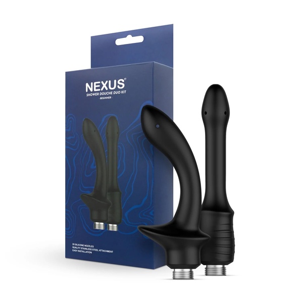 Набор насадок для анального душа Nexus BEGINNER Shower Douche Duo Kit - Black SO9857 SO9857 фото