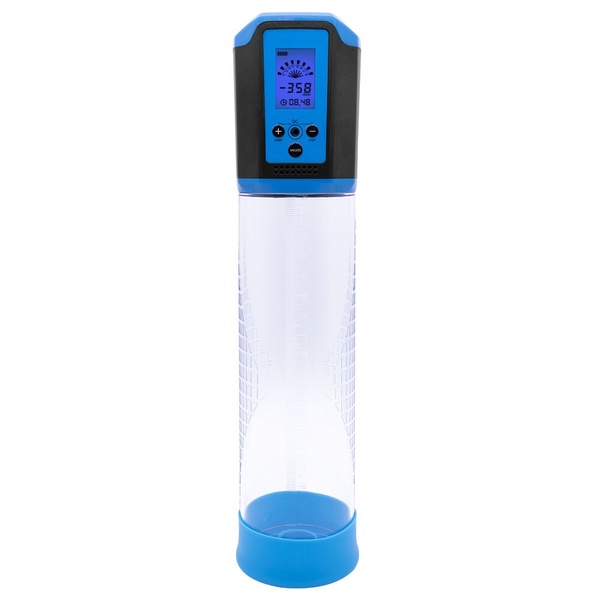 Автоматична вакуумна помпа Men Powerup Passion Pump Blue, LED-табло, перезаряджувана, 8 режимів , SO6298 SO6298 фото