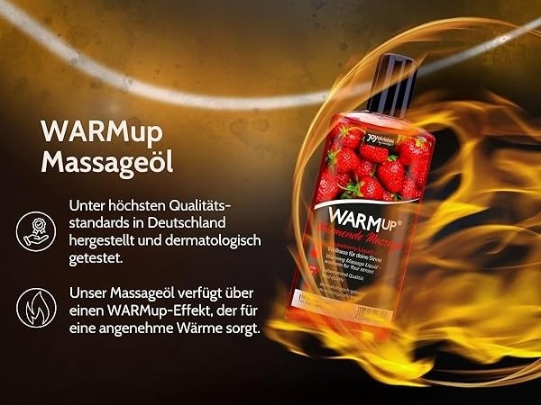 Розігріваюча їстівна масажна олія WARMup Strawberry, 150 мл, JD14314