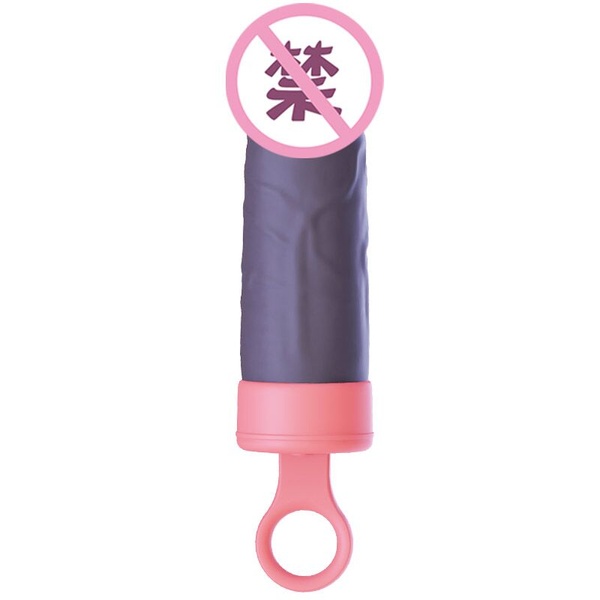 Вібратор CuteVibe Teddy Pink (Black Dildo), реалістичний вібратор під виглядом морозива , SO6547 SO6547 фото