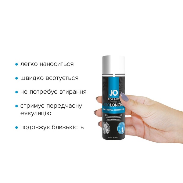 Пролонгувальний спрей System JO Prolonger Spray with Benzocaine (60 мл) не містить мінеральних масел , SO1832 SO1832 фото