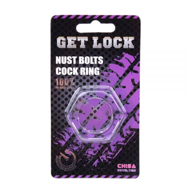 Кільце ерекційне Nust Bolts Cock Ring-Clear , CH94080