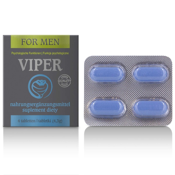 Таблетки для потенции Viper, (цена за упаковку, 4 таблетки) , 2-00116 2-00116 фото