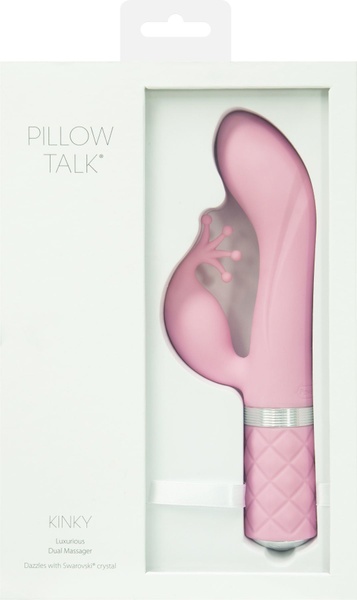 Роскошный вибратор-кролик Pillow Talk - Kinky Pink с кристаллом Сваровски, мощный Розовый SO2715 SO2715 фото