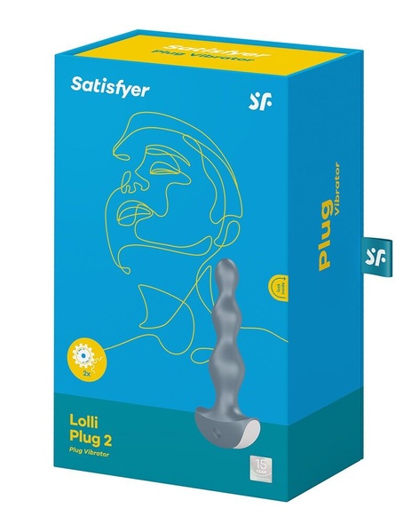 Анальный стимулятор-бусины с двумя моторами Satisfyer Lolli-Plug 2 Ice blue SO4927 SO4927 фото