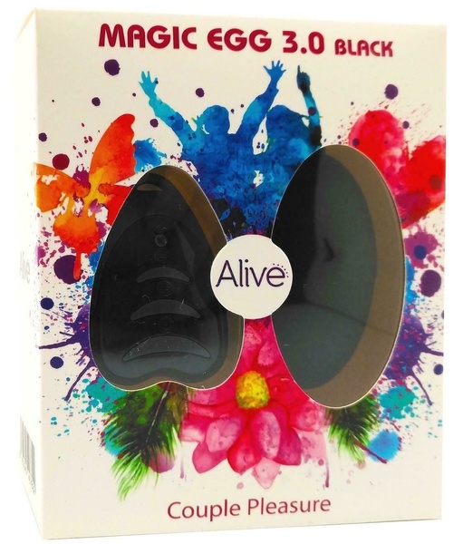 Виброяйцо Alive Magic Egg 3.0 Black с пультом ДУ, на батарейках Черный AL40769 AL40769 фото