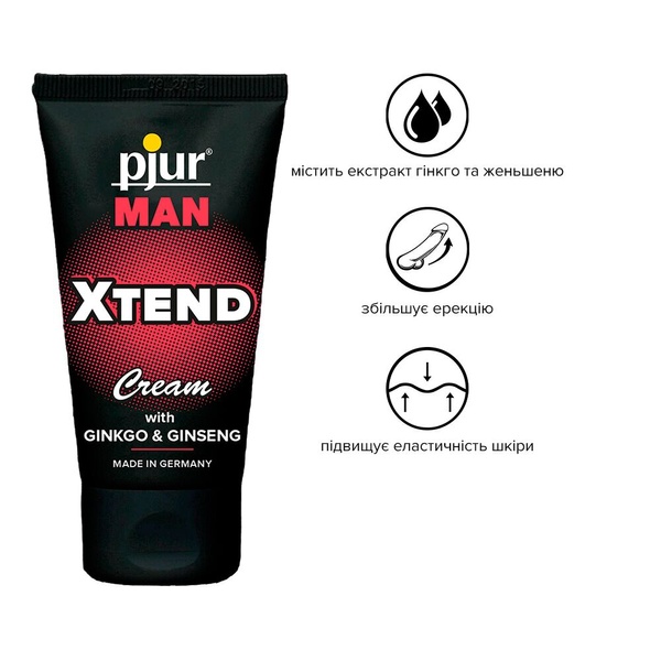 Крем для пениса стимулирующий pjur MAN Xtend Cream 50 ml, с экстрактом гинкго и женьшеня PJ12900 PJ12900 фото