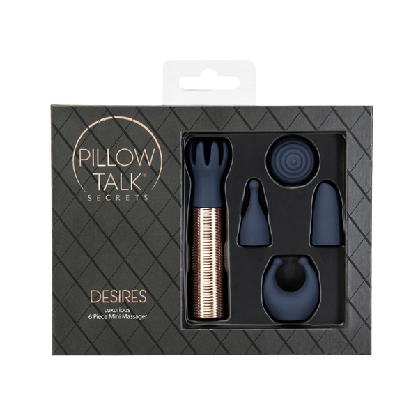 Вибромассажер Pillow Talk Secrets Desires 6-Piece Mini Massager Set - Navy SO7750 SO7750 фото