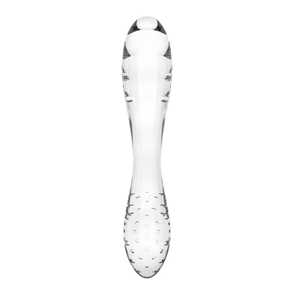 Двусторонний стеклянный дилдо Satisfyer Dazzling Crystal 1 Transparent, очень прочный, без стоппера SO8785