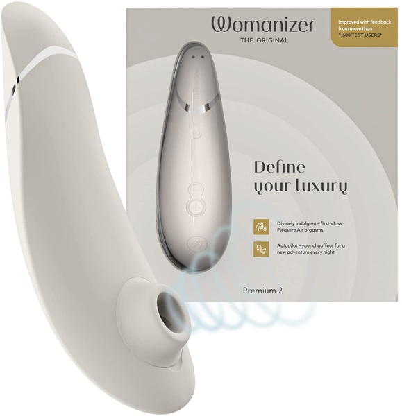 Вакуумный клиторальный стимулятор Womanizer Premium 2 Gray , W44080