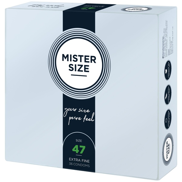 Презервативи Mister Size - pure feel - 47 (36 condoms), товщина 0,05 мм , SO8049