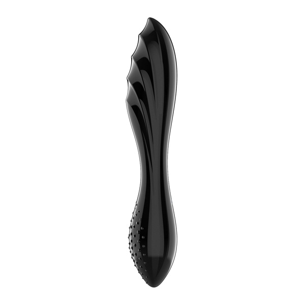 Двосторонній скляний дилдо Satisfyer Dazzling Crystal 1 Black, дуже міцний, без стопера , SO8786