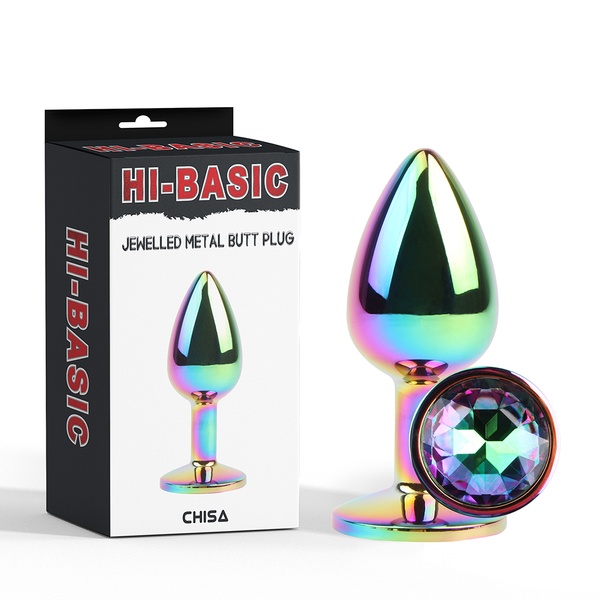 Анальная пробка с кристаллом Hi-Basi Jewelled Metel Butt Plug Chisa , CH30170