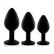 Набор анальных пробок с кристаллом Rianne S: Booty Plug Set Black, диаметр 2,7см, 3,5см, 4,1см SO3889 SO3889 фото 4