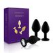 Набор анальных пробок с кристаллом Rianne S: Booty Plug Set Black, диаметр 2,7см, 3,5см, 4,1см SO3889 SO3889 фото 1