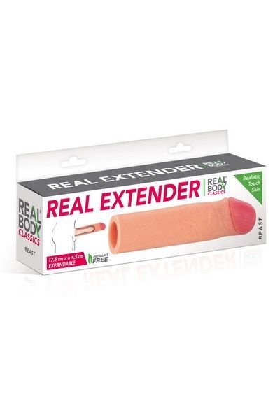 Насадка на член Real Body - Real Extender BEAST с приоткрытой головкой SO3719 SO3719 фото