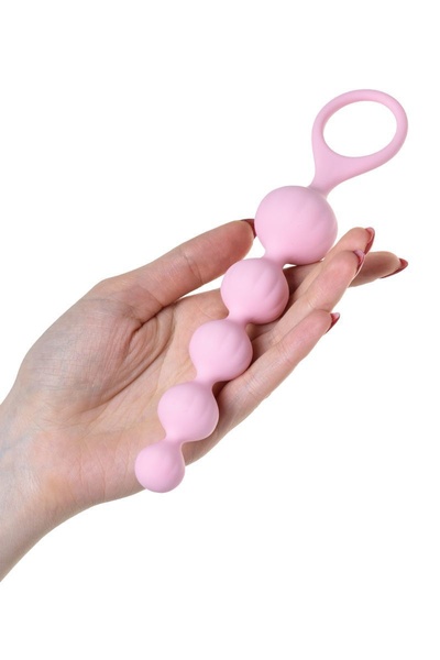 Набор анальных бус Satisfyer Beads Colored, силикон , макс. диаметр 3,3см и 3,5см Розовый/синий SO2739 SO2739 фото