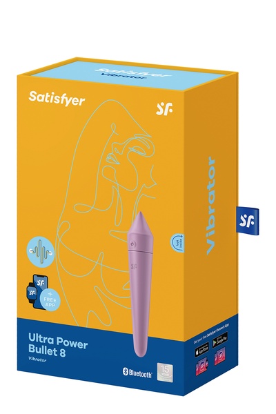 T360199 Мощная вибропуля с функцией управления смартфоном Satisfyer Ultra Power Bullet 8 Lilac , T360199